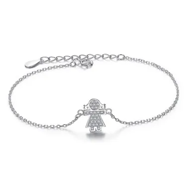 Kids Sterling Silver CZ Girls Bracelet 30200001