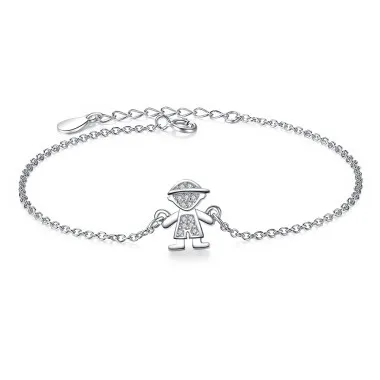 Kids Sterling Silver CZ Boys Bracelet 30200002