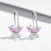 Kids 925 Sterling Silver Zirconia Butterfly Dangle Earrings 30300001