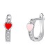 Kids Sterling Silver Heart Zirconia Hoop Earrings 30400003