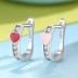 Kids Sterling Silver Heart Zirconia Hoop Earrings 30400003