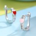 Kids Sterling Silver Heart Zirconia Hoop Earrings 30400003