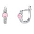 Kids Sterling Silver Smile Zirconia Hoop Earrings 30400004