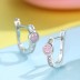 Kids Sterling Silver Smile Zirconia Hoop Earrings 30400004