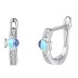 Kids Sterling Silver Fish Zirconia Hoop Earrings 30400006