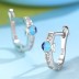 Kids Sterling Silver Fish Zirconia Hoop Earrings 30400006