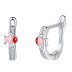 Kids Sterling Silver Fish Zirconia Hoop Earrings 30400008