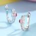 Kids Sterling Silver Fish Zirconia Hoop Earrings 30400008