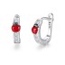 Kids Silver Ladybug Zirconia Hoop Earrings 30400010