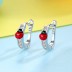 Kids Silver Ladybug Zirconia Hoop Earrings 30400010