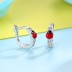 Kids Silver Ladybug Zirconia Hoop Earrings 30400010