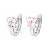 Kids Silver Butterfly Hoop Earrings 30400011