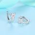 Kids Silver Butterfly Hoop Earrings 30400011