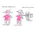 Silver Pink Girls Stud Earrings 30700001