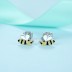 Kids Silver Bees Stud Earrings 30700004