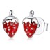 Kids Silver Strawberry Stud Earrings 30700008