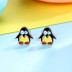 Kids Silver Penguin Stud Earrings 30700009