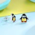 Kids Silver Penguin Stud Earrings 30700009