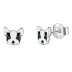 Kids Silver Dog Puppy Stud Earrings 30700011