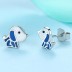 Kids Silver Dog Puppy Stud Earrings 30700014