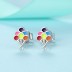 Kids Silver Colorful Ballons Stud Earrings 30700016