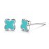 Kids Silver Four Leaf Clover Stud Earrings 30700017