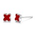 Kids Silver Four Leaf Clover Stud Earrings 30700017