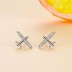 Kids Silver Zirconia Plane Stud Earrings 30700020