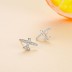 Kids Silver Zirconia Plane Stud Earrings 30700020