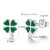 Kids Silver Four Leaf Clover Stud Earrings 30700021