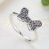 925 Sterling Silver Kids CZ Bow Rings 31000003