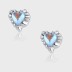 Silver Crystal Crapy Heart Stud Earrings 40100001