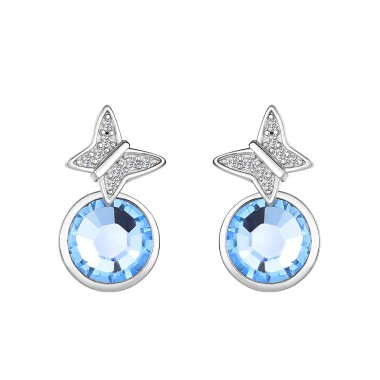 Austrian Crystals Butterfly Cubic Zirconia Stud Earring 40200006