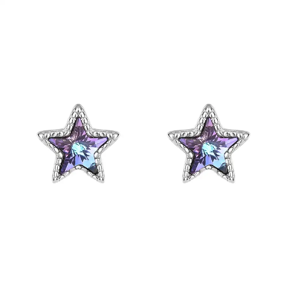 Austrian Crystals Star Stud Earring 40200007