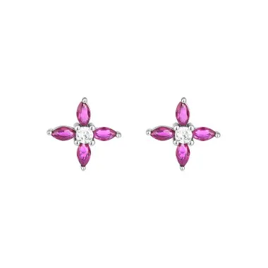 Cubic Zirconia Flower Stud Earring 40200008