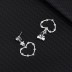 Cubic Zirconia Love Heart Star Stud Earring 40200009