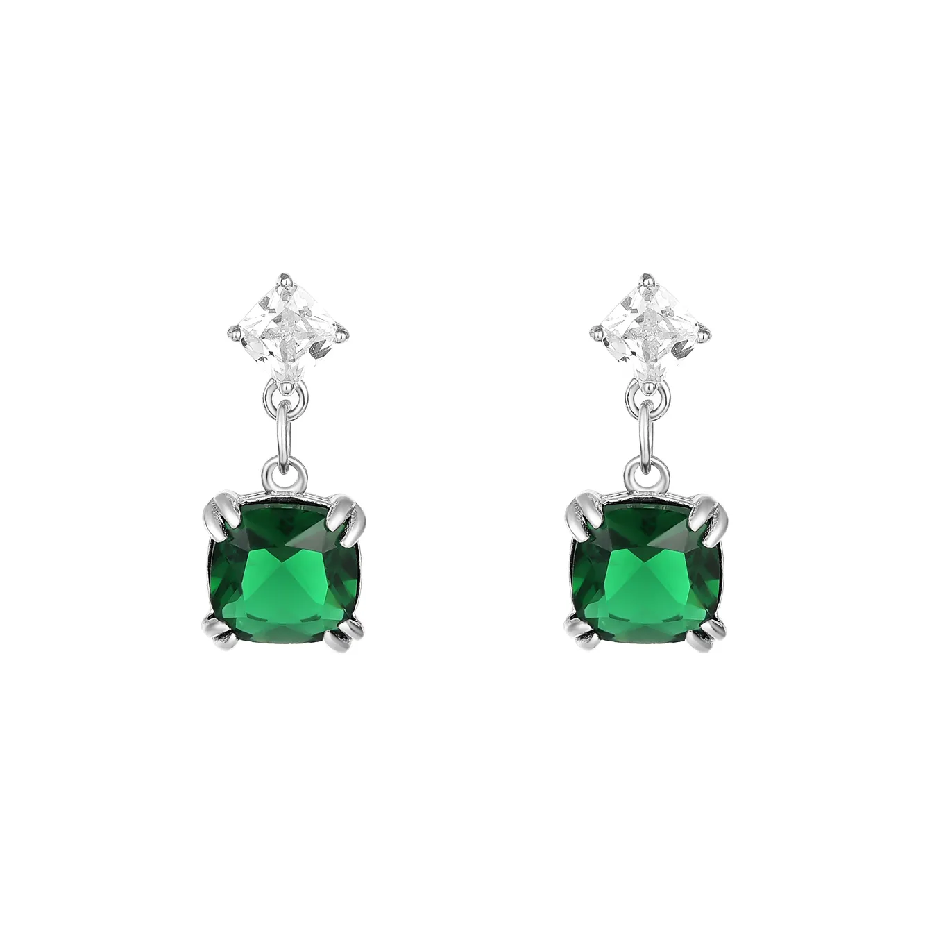 Cubic Zirconia Square Stud Earring 40200010