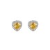 Austrian Crystals Cubic Zirconia Heart Stud Earring 40200012