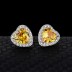 Austrian Crystals Cubic Zirconia Heart Stud Earring 40200012