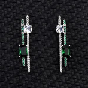 Cubic Zirconia Geometric Stud Earring 40200014