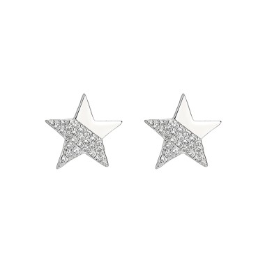 Cubic Zirconia Star Stud Earring 40200015