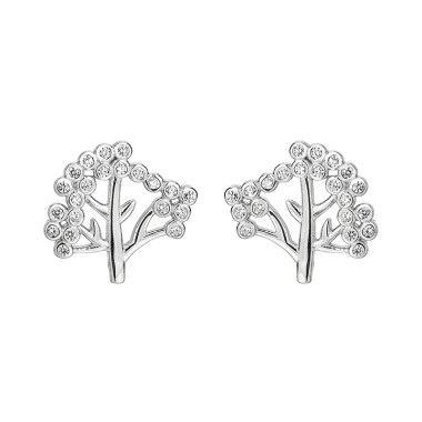 Cubic Zirconia Lucky Tree Stud Earring 40200018