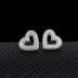 Cubic Zirconia Love Heart Stud Earring 40200019