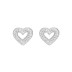 Cubic Zirconia Love Heart Stud Earring 40200019