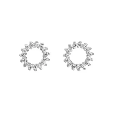 Cubic Zirconia Sunflower Stud Earring 40200020