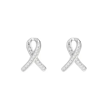 Cubic Zirconia Cross X Stud Earring 40200022