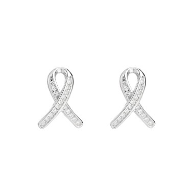 Cubic Zirconia Cross X Stud Earring 40200022