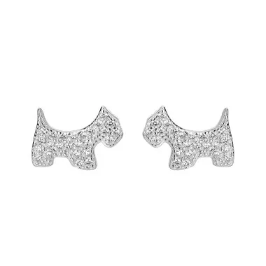 Cubic Zirconia Puppy Stud Earring 40200026