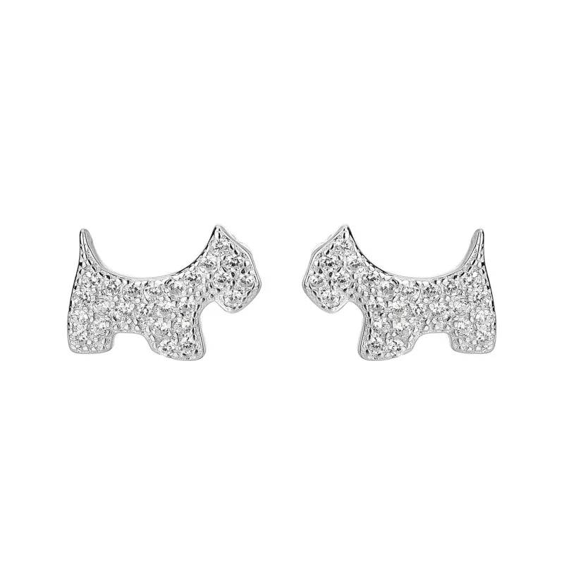 Cubic Zirconia Puppy Stud Earring 40200026