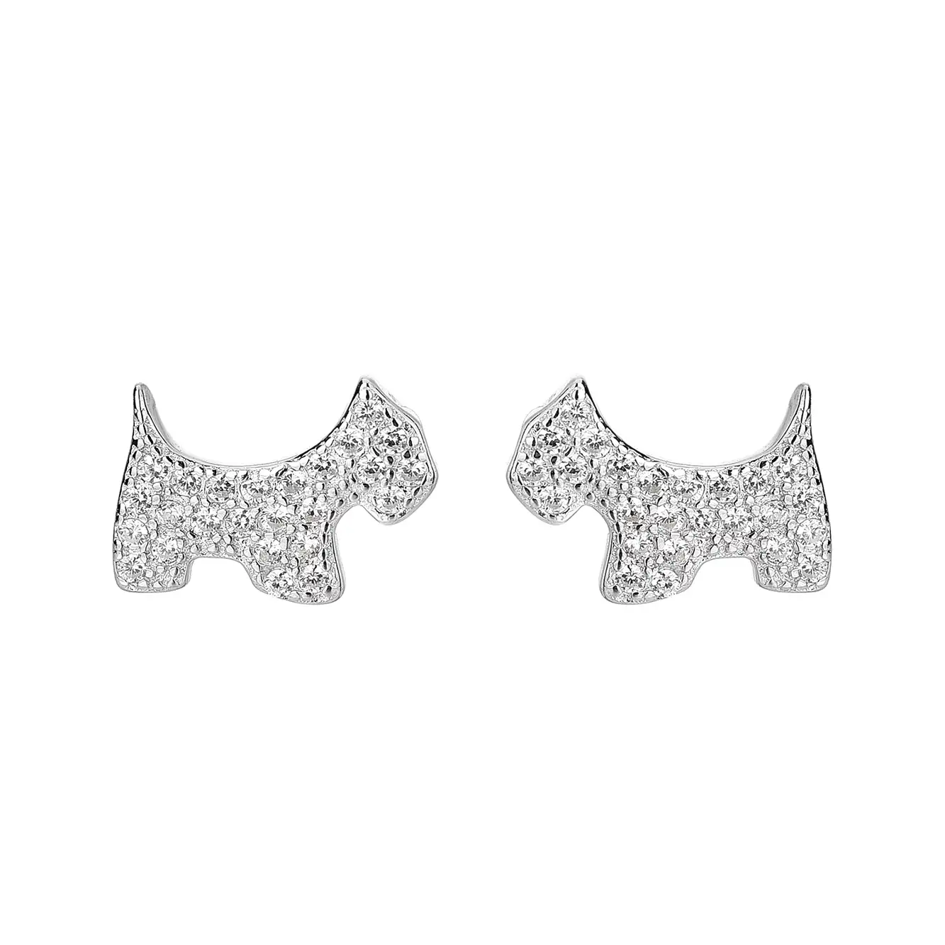 Cubic Zirconia Puppy Stud Earring 40200026